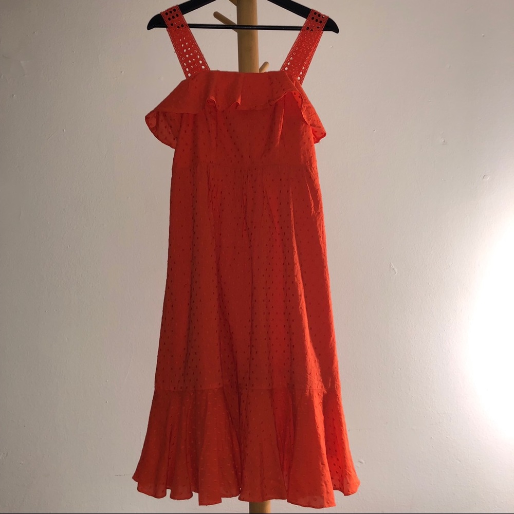J Crew Ruffle Eyelet Dress - Picture 3 of 9